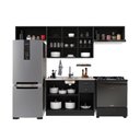 Ver imagem 3 de Armário de Cozinha Modulada Compacta Fidelitá Nara 100% MDF 4 Peças 280cm 10 Portas 2 Gavetas sem