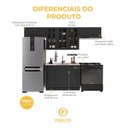 Ver imagem 5 de Armário de Cozinha Modulada Compacta Fidelitá Nara 100% MDF 4 Peças 280cm 10 Portas 2 Gavetas sem