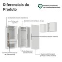 Ver imagem 4 de Quarto Completo de Canto Solteiro 415 Cm Guarda-roupa com Espelhos Branco Neo Madesa 02