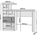 Ver imagem 3 de Escrivaninha e Nichos Connect Benetil Móveis 1 Gaveta 113cm Rovere