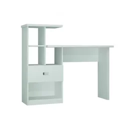 Escrivaninha e Nichos Connect Benetil Móveis 1 Gaveta 113cm Branca - 3