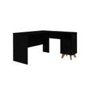 Ver imagem 3 de Escrivaninha de Canto 2 Gavetas Havana Preto - Gelius