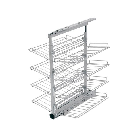 Sapateira Deslizante Dupla Cromado com Corrediça Telescópica Galvanizada 490x660a950x470 Mm 2190 Mas