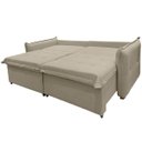 Ver imagem 4 de Sofá Cama 2 Lugares Singapura Reclinável 190cm em Bouclê com Catraca Reforçada e 2 Almofadas:Bege