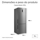 Ver mais imagens de Geladeira Midea Inverse Frost Free Inverter 435L Painel Digital LED MDRB593FGA463 Inox Bivolt