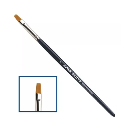 Pincel Chato N° 6 Art 600 Taklon Giotto - Caixa 12 Unid.