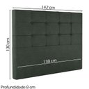 Ver imagem 4 de Cabeceira Casal 138 cm Berlin Veludo Verde Soon