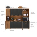 Ver imagem 5 de Armário de Cozinha Compacta Fidelitá Provença 219cm 9 Portas 2 Gavetas