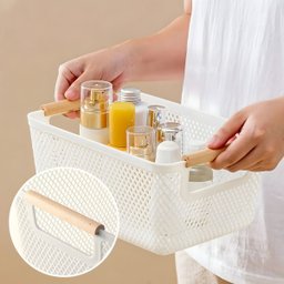 Cesto Caixa Organizadora Branca 27cm – Organização com Estilo e Praticidade - 4
