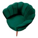 Ver imagem 2 de Poltrona Pétala Decorativa Verde Militar Pés Palito Em Madeira Maciça