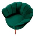 Ver imagem 2 de Poltrona Pétala Decorativa Verde Militar Pés Palito Em Madeira Maciça