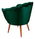 Ver imagem 4 de Poltrona Pétala Decorativa Verde Militar Pés Palito Em Madeira Maciça