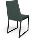 Ver imagem 6 de Kit 02 Cadeiras Para Sala Jantar Base Aço Industrial Preto Dafne L02 Linho Verde Musgo - Lyam