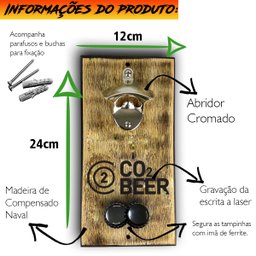 Abridor de Parede - Cerveja Churrasco e Amigos 25x12 - 5