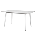 Ver imagem 1 de Mesa de Jantar Polar Moderna 4 Lugares Tampo Cerâmica Branco 140cm