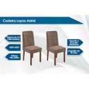 Ver imagem 2 de Kit 2 Cadeiras Sala Jantar Astrid 2 Un Amêndoa/Linho Cinza Claro - Lopas