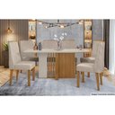 Ver imagem 4 de Kit 2 Cadeiras Sala Jantar Astrid 2 Un Amêndoa/Linho Cinza Claro - Lopas