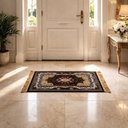 Ver imagem 2 de Tapete Persa Royal Marrom 50x100cm Fio Acetinado - Ideal para Quarto e Sala