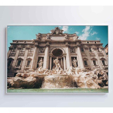 Quadro Fonte De Trevi 60x40 Cm Tecido Canvas