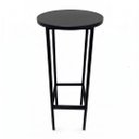 Ver mais imagens de Conjunto Mesa Bistrô Alabama com 2 Banquetas Alta Kassel Cor Preto - Kmj