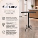 Ver imagem 7 de Conjunto Mesa Bistrô Alabama com 2 Banquetas Alta Kassel Cor Preto - Kmj
