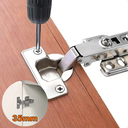 Ver imagem 6 de Kit 10 Dobradiça Reta Aço Armário Porta Móveis Caneco 35mm