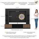 Ver imagem 3 de Estante com Suporte TV 65" e 2 portas Oslo Multimóveis V3386