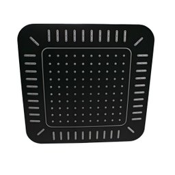 Ducha Quadrada 21 Cm Preto em Abs C/ Suporte de Parede - 4
