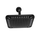 Ver imagem 2 de Ducha Quadrada 21 Cm Preto em Abs C/ Suporte de Parede