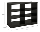 Ver imagem 4 de Balcao Loja Central Expositor Nicho para Roupa Produtos 90cm:preto