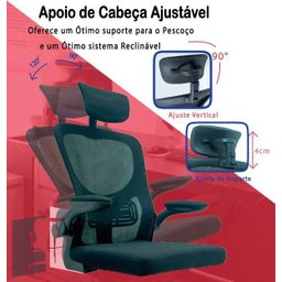 Kit 2 Cadeira de Escritorio Presidente Ergonômica Oc-300 Standart - 6