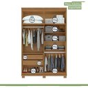 Ver imagem 5 de Guarda-roupa Lopas Alonzo 4 Portas 2 Gavetas