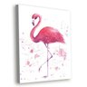 Tela Decorativa Flamingo Aquarela - 30x40cm - 1