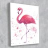 Tela Decorativa Flamingo Aquarela - 30x40cm - 2