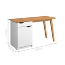 Ver imagem 4 de Escrivaninha 1 Porta 1 Gaveta Buri Branco Acetinado Cinamomo