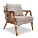 Ver mais imagens de Kit 2 Poltronas Decorativas De Luxo Frida Linho Rústico Areia - Gran Belo