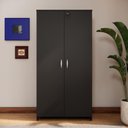 Ver imagem 6 de Armário Alto New City 2 Portas MDP 80cm Preto Gebb Work