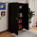 Ver imagem 5 de Armário Alto New City 2 Portas MDP 80cm Preto Gebb Work