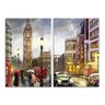 Kit 2 Telas Decorativas Construções Londres Grande - 1