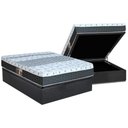 Ver imagem 1 de Cama Box Baú Casal: Colchão Molas Castor Bonnel System Class One Face + Base Crc Suede Gray(