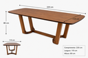 Ver imagem 5 de Conjunto Sala de Jantar Gemini 220x110 Madeira Maciça com 6 Cadeiras Estofadas Made Wood