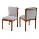 Ver imagem 5 de Conjunto Sala de Jantar Gemini Mesa 2,2 Metros com 6 Cadeiras Estofadas