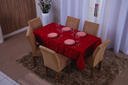Ver imagem 1 de toalha de mesa retangular 6 lugares jacquard 1,35x2,00:bordo