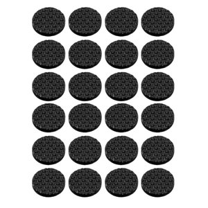 Kit 24 Adesivos Anti Risco Protetor para Pé Cadeira Mesa Redondos Aplik Ordene 26mm Preto