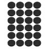 Kit 24 Adesivos Anti Risco Protetor para Pé Cadeira Mesa Redondos Aplik Ordene 26mm Preto - 1