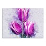 Kit 2 Telas Decorativas Tulipas Pink Médio - 1