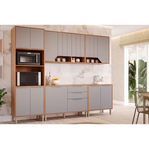 Cozinha Modulada Mgm 5 Peças Celeste C5p173 Cinamomo/platina