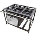 Ver imagem 1 de Fogão Industrial 6 Bocas 30x30 com Forno Perfil 7 Cristalaço