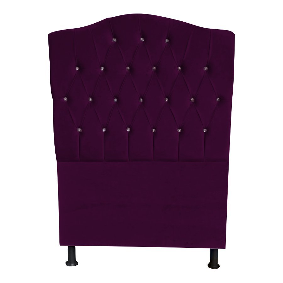 Cabeceira de Cama Box Solteiro 90 Cm Império Roxo Dimazza Móveis