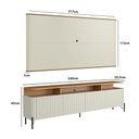 Ver imagem 2 de Rack com Painel para TV Bend 220cm MDF Portas Brise Louro e Luna com Preto Casa Lar Shop